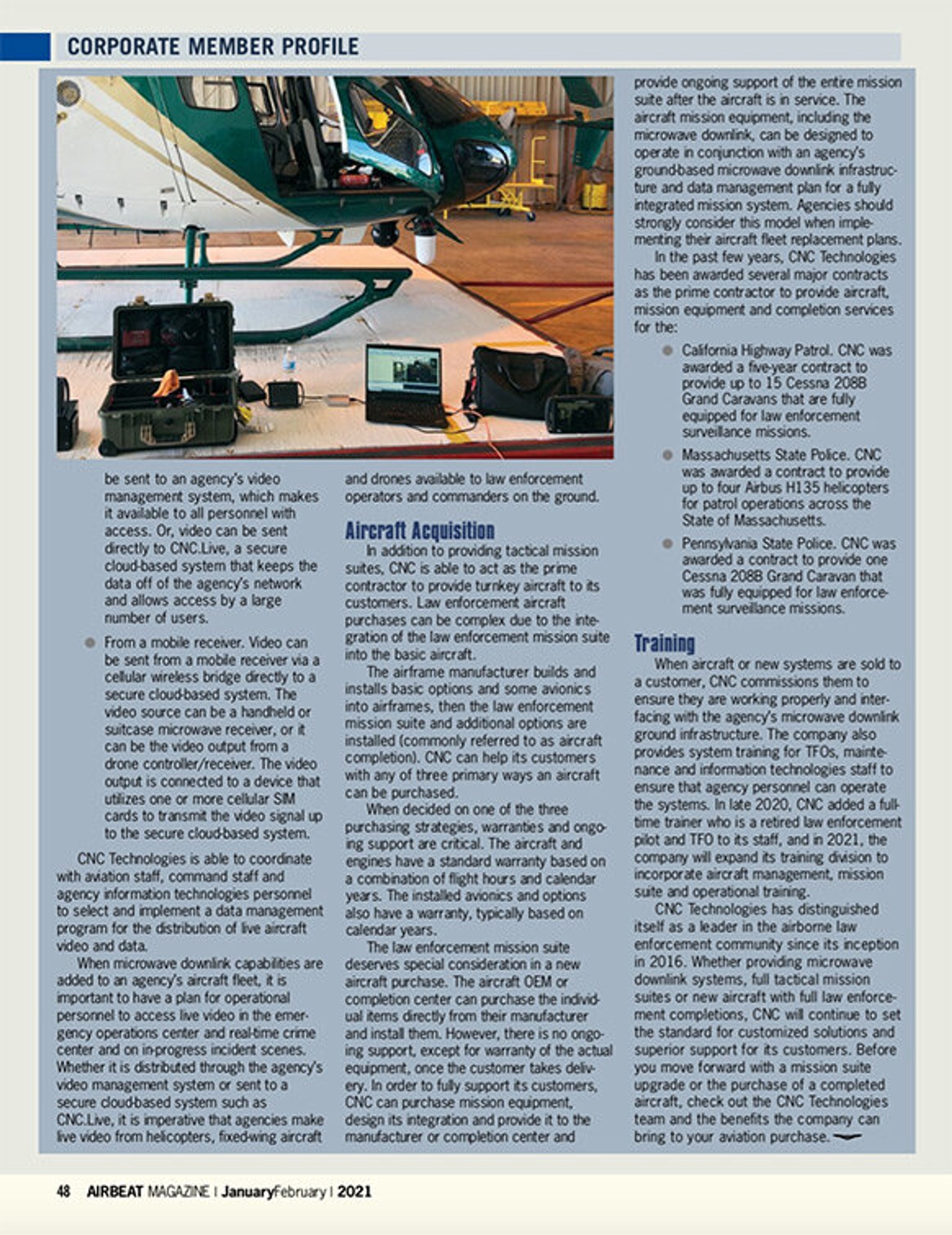 CNC Technologies Featured in January issue of Air Beat Magazine